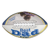 Bester Vater Pater Blue Custom Foto Football (Vorderseite)