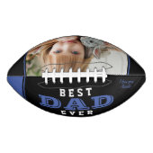 Bester Vater Pater Blue Typografy Foto Football (Vorderseite)