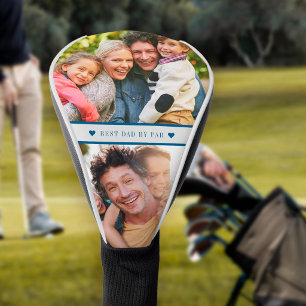 Bester Vater per Par 2 Foto Vater personalisiert Golf Headcover