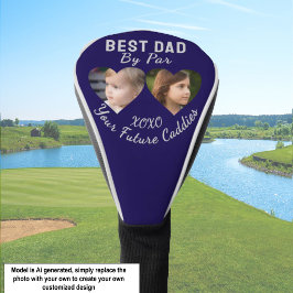 Bester Vater per Par 2 Kinder Fotocollage Golfer G Golf Headcover