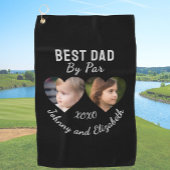 Bester Vater per Par 2 Kinder FotoCollage Personal Golfhandtuch
