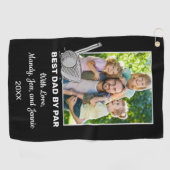 Bester Vater per Par Custom Foto Golf Handtuch (Horizontal)