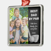 Bester Vater per Par Custom Foto Golf Ornament Aus Metall (Links)