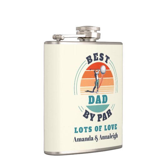 Bester Vater per Par Custom Retro von Daughters Go Flachmann (Rechts)