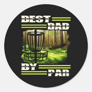 Bester Vater per Par Disk Golf Vater für Vatertag Runder Aufkleber