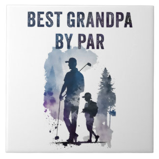 Bester Vater per Par - Funny Sarcastic Golf Pub Fa Fliese