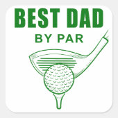 Bester Vater per Par - Funny Sarcastic Golf Pub Fa Quadratischer Aufkleber (Vorderseite)