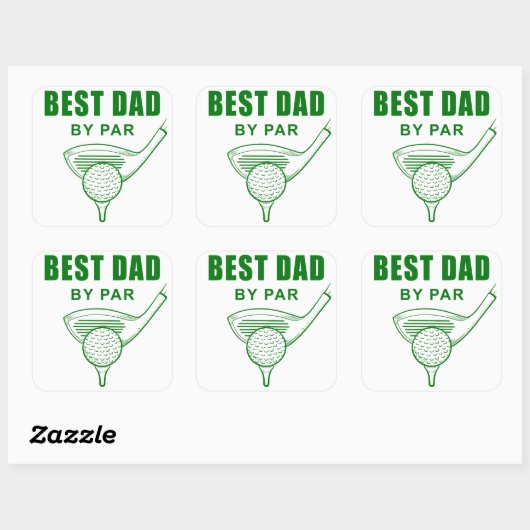 Bester Vater per Par - Funny Sarcastic Golf Pub Fa Quadratischer Aufkleber (Blatt)