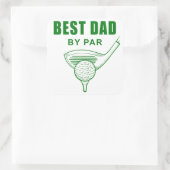Bester Vater per Par - Funny Sarcastic Golf Pub Fa Quadratischer Aufkleber (Tasche)