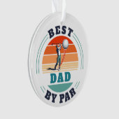 Bester Vater per Par Retro Custom Golf Lover Ornament (Vorderseite)
