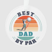Bester Vater per Par Retro Custom Golf Lover Ornament (Vorderseite)