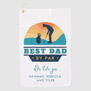 Bester Vater per Par Retro Lover Custom Golfhandtuch