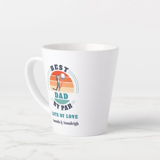 Bester Vater per Par Retro von Daughern individuel Milchtasse (Linke Ecke)