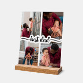 Bester Vater Personalisiert 4 FotoCollage Acrylschild (Winkel)
