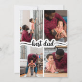 Bester Vater Personalisiert 4 FotoCollage Ankündigung (Vorderseite)