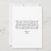 Bester Vater Personalisiert 4 FotoCollage Dankeskarte (Rückseite)