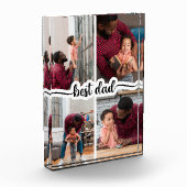 Bester Vater Personalisiert 4 FotoCollage Fotoblock (Links)