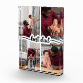Bester Vater Personalisiert 4 FotoCollage Fotoblock (Rechts)