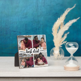 Bester Vater Personalisiert 4 FotoCollage Fotoplatte
