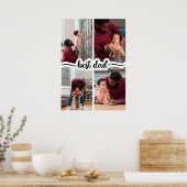 Bester Vater Personalisiert 4 FotoCollage Poster (Küche)