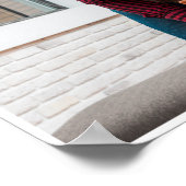 Bester Vater Personalisiert 4 FotoCollage Poster (Ecke)