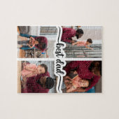 Bester Vater Personalisiert 4 FotoCollage Puzzle (Horizontal)