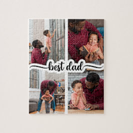 Bester Vater Personalisiert 4 FotoCollage Puzzle