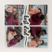 Bester Vater Personalisiert 4 FotoCollage Puzzle (Horizontal)