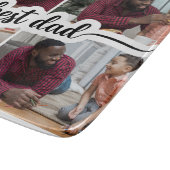 Bester Vater Personalisiert 4 FotoCollage Schneidebrett (Ecke)