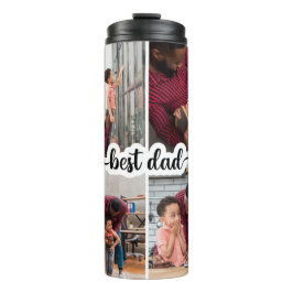 Bester Vater Personalisiert 4 FotoCollage Thermosbecher