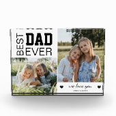 Bester Vater Personalisiert Fotoblock (Vorderseite)