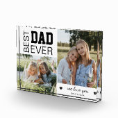 Bester Vater Personalisiert Fotoblock (Rechts)