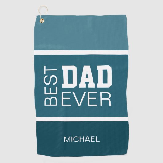Bester Vater Personalisiert Golfhandtuch (Vorderseite)