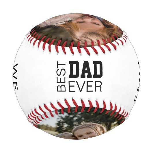 Bester Vater Personalisierte Foto Baseball (Rückseite)
