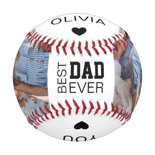 Bester Vater Personalisierte Foto Baseball (Vorderseite)
