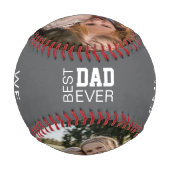 Bester Vater Personalisierte Foto Baseball (Rückseite)