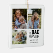 Bester Vater Personalisierte Foto Keramikornament (Rechts)