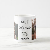 Bester Vater Personalisierter Haustier Name 2 Foto Kaffeetasse (Mittel)