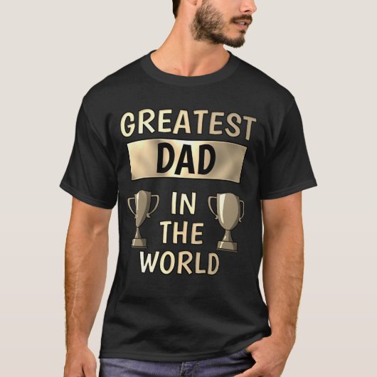 Bester Vater Personalisierter T - Shirt (Vorderseite)