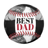 Bester Vater Personalisiertes Foto Baseball (Rückseite)
