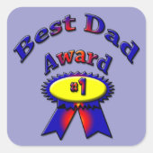 Bester Vater Quadratischer Aufkleber (Vorderseite)
