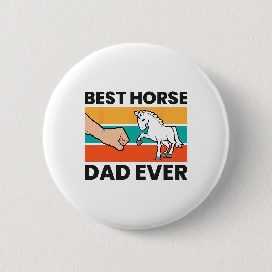 Bester Vater Reitpferd Pferderücken Ri Button (Vorderseite)