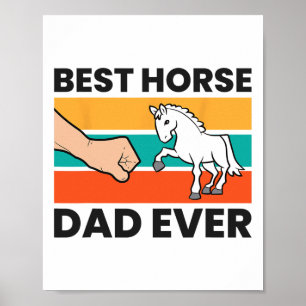 Bester Vater Reitpferd Pferderücken Ri Poster
