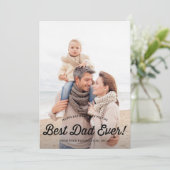 Bester Vater | Retro Calligraphy Vatertag Card Karte (Stehend Vorderseite)
