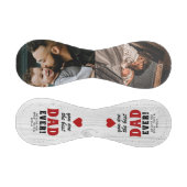 Bester Vater Rotes Herz Rustikales Holz 2 Foto Baseball (Paneele)