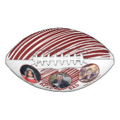 Bester Vater Rotes Herz Vatertag 3 FotoCollage Football (Vorderseite)