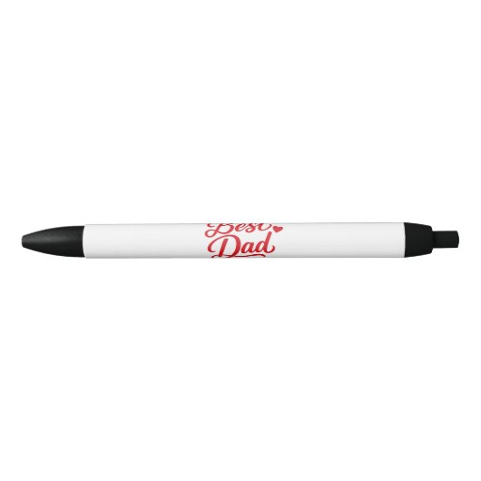 Bester Vater Schrift Rot Herz Kugelschreiber (Vorderseite)