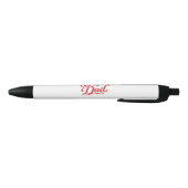 Bester Vater Schrift Rot Herz Kugelschreiber (Unterseite)