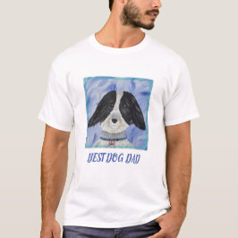Bester Vater Schwarz und Weiß Loose Furche auf Bla T-Shirt