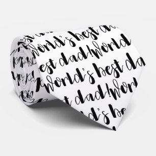 Bester Vater Schwarz-Weiß-Typografie-Geschenk Krawatte